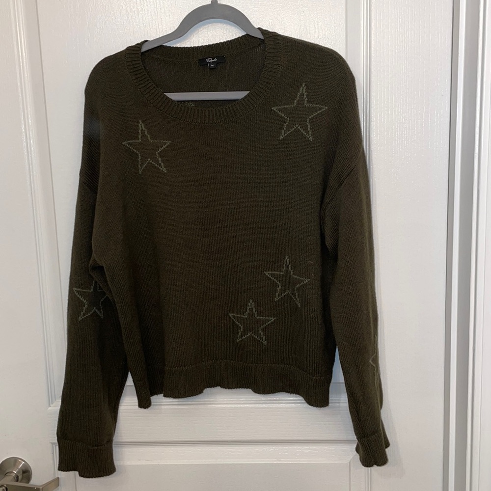 Rails Green Star Sweater